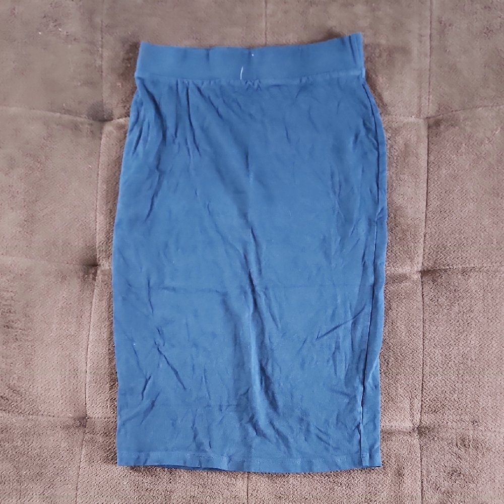 Zenana Outfitters Blue Pencil Skirt